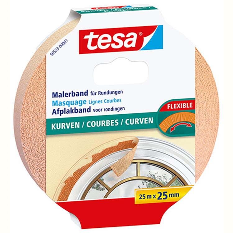 Tesa 1052456 – Flex-Abdeckband 25 m x 25 mm | 6 Stück