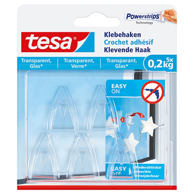 Tesa 1051177 - Dekohaken transp. - 200g | 10 Stück