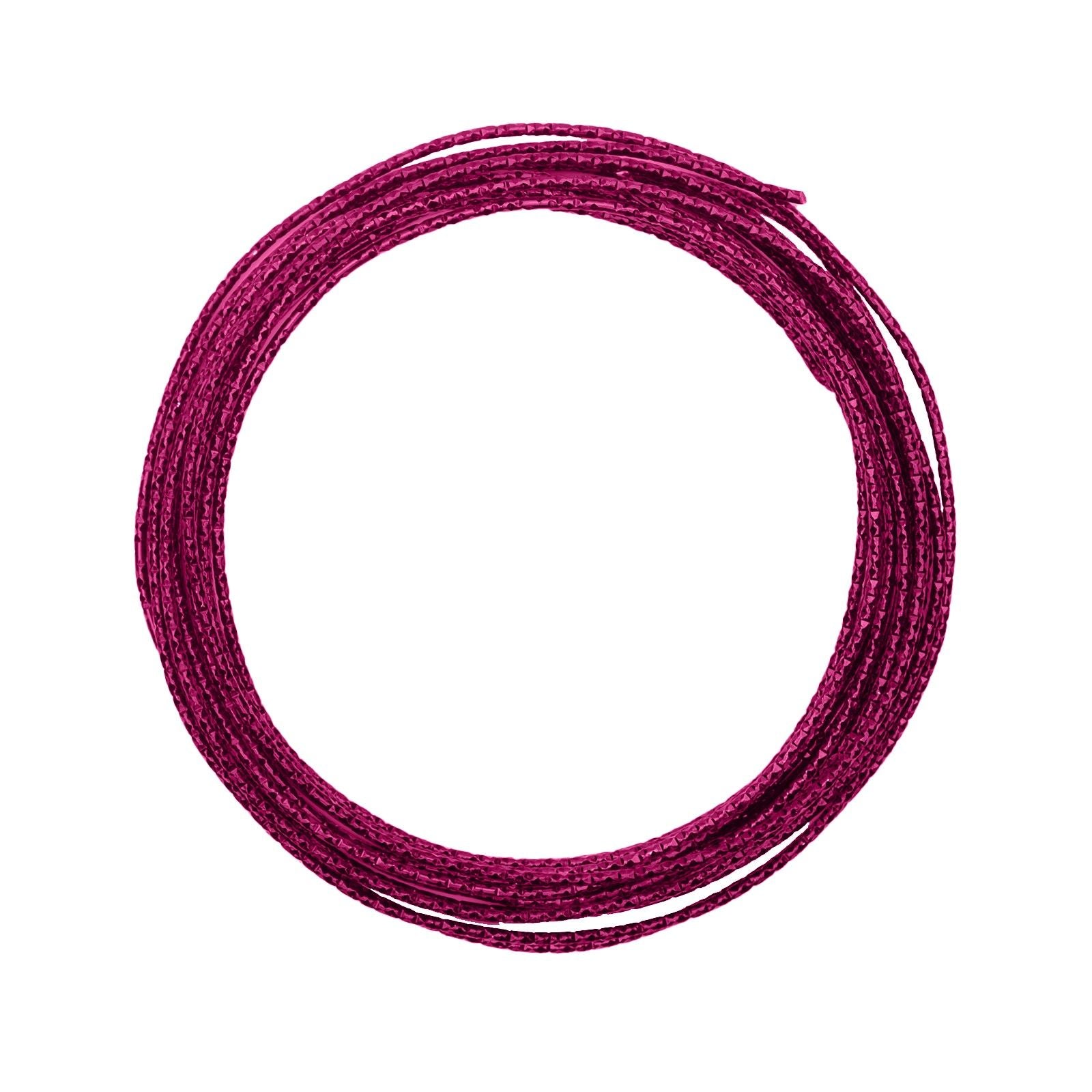 Vaessen creative • Hammer aus Aluminiumdraht, 2 mm x 5 m, kräftiges Rosa