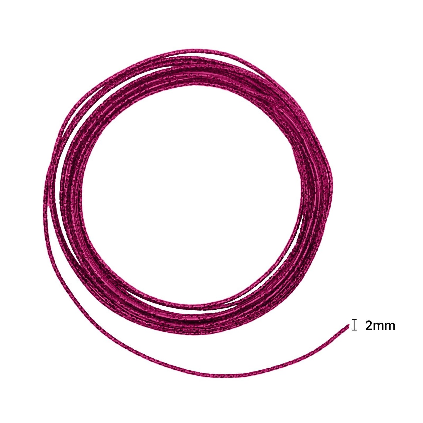 Vaessen creative • Hammer aus Aluminiumdraht, 2 mm x 5 m, kräftiges Rosa