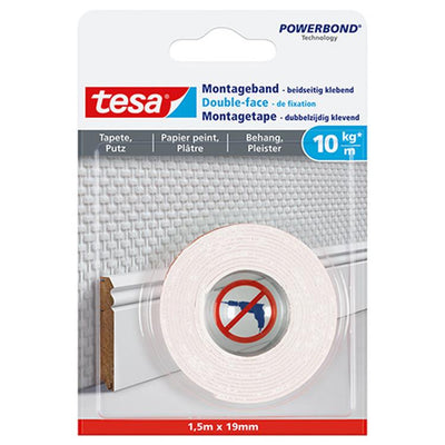 Tesa 1051181 – Powerbond® Montageband für empfindliche Oberflächen 1,5 m: 19 | 10 Stück