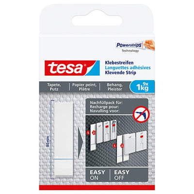 Tesa 1051198 - Powerstrips® empfindliche Oberflächen 1kg | 5 Stück