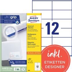 Universelle Etiketten Avery Zweckform 3424 105x48mm
