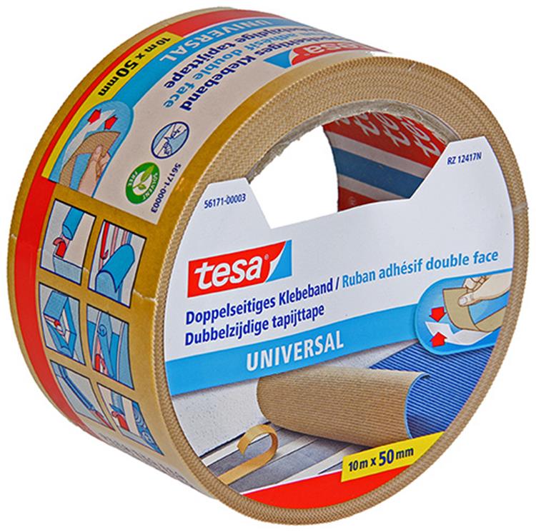 Tesa 1054494 - Teppichband universal 10m x 50mm | 6 Stück