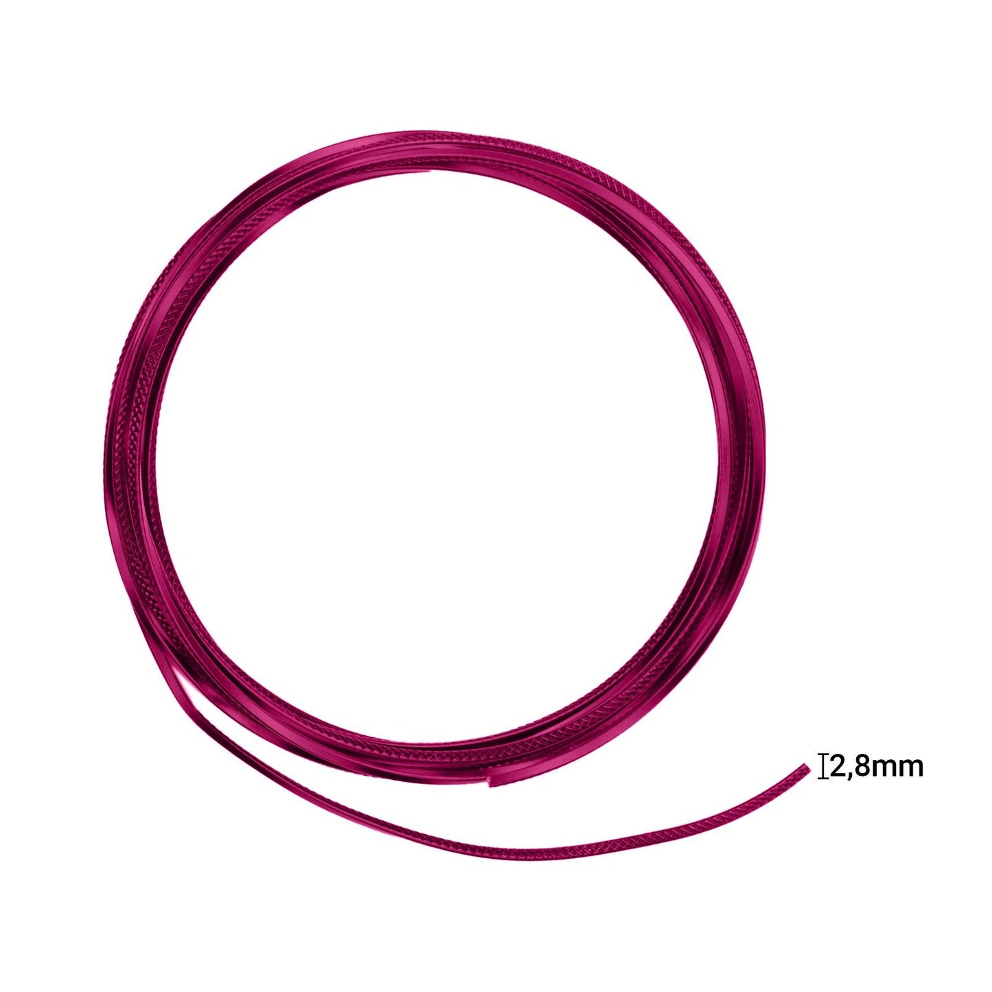 Vaessen creative • Aluminiumdraht, dreieckig geprägt, 2,8 mm x 5 m, kräftiges Rosa