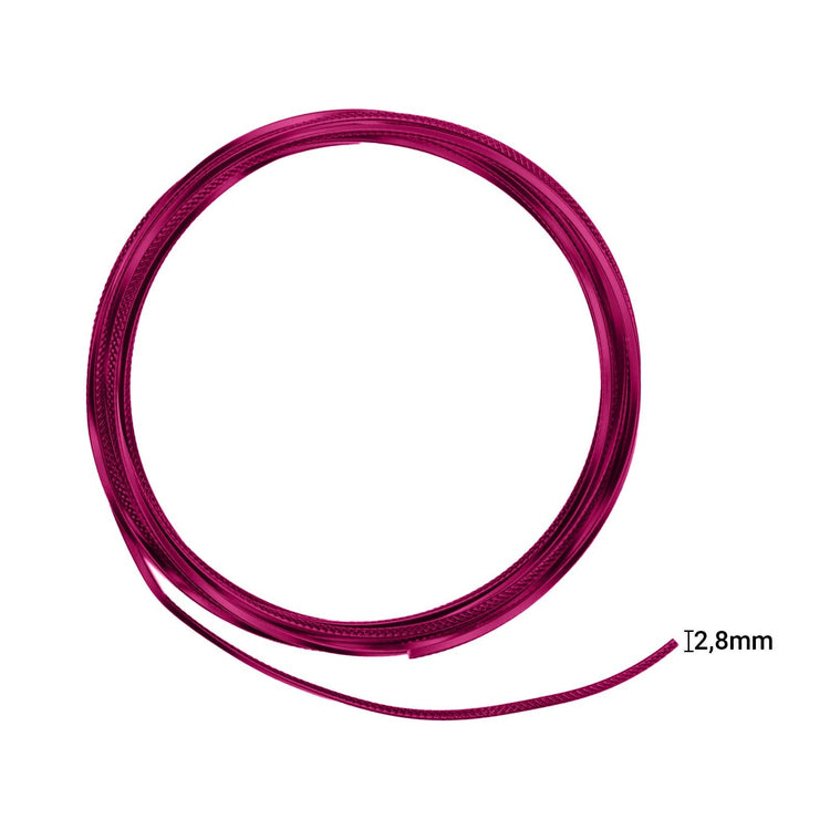 Vaessen creative • Aluminiumdraht, dreieckig geprägt, 2,8 mm x 5 m, kräftiges Rosa