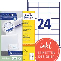 Universelle Etiketten Avery Zweckform 3658 64,6 x 33,8 mm