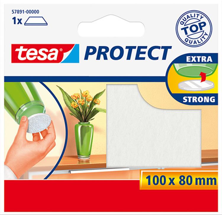Tesa 1003205 - Schutzfilz weiß 8x10 | 20 Stück