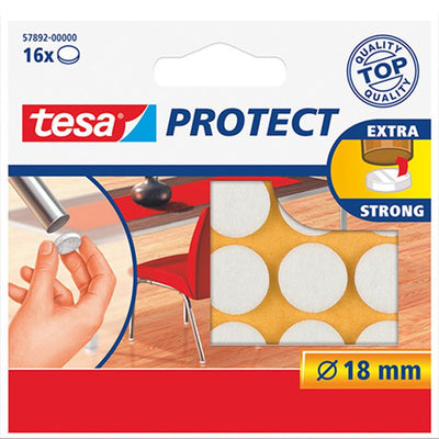 Tesa 1003207 - Filz 18mm weiß a16st | 20 Stück