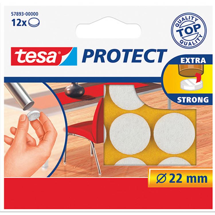 Tesa Schutzfilz weiß ø22mm 12 Stk