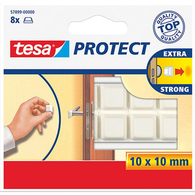 Tesa 1003187 - Schutzklötze 10x10 weiß | 20 Stück