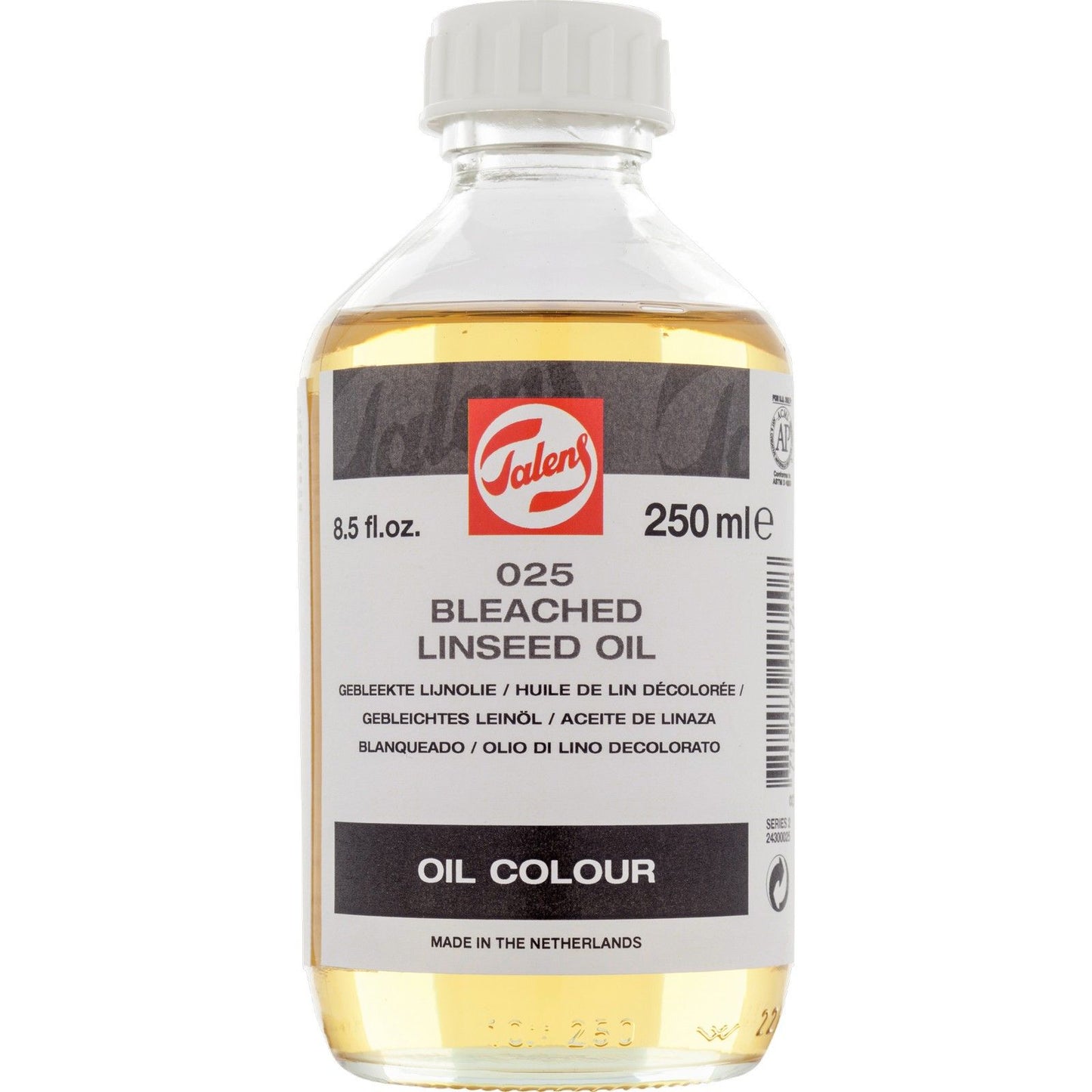 Talens • gebleichtes Leinöl 025, Flasche 250 ml