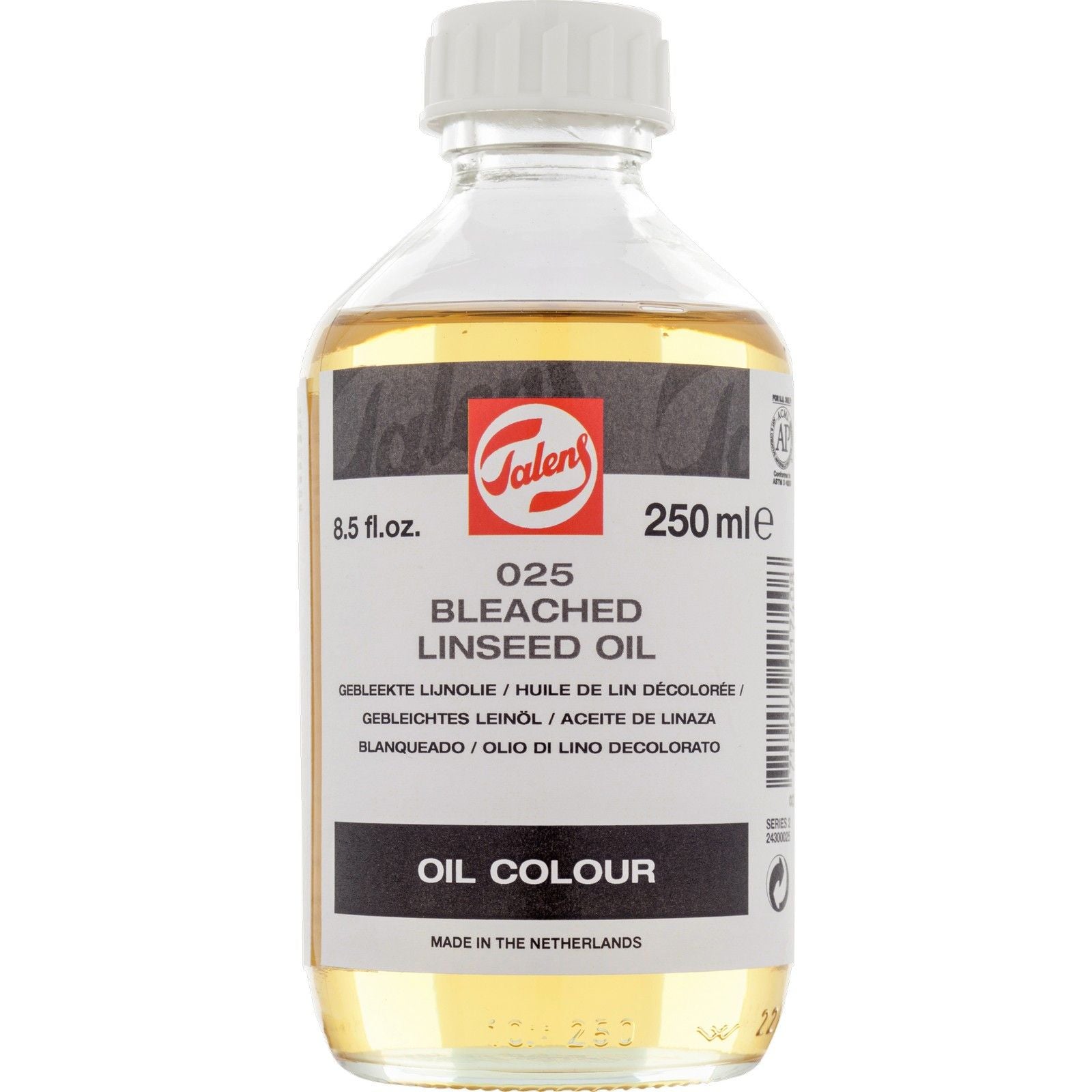 Talens • gebleichtes Leinöl 025, Flasche 250 ml