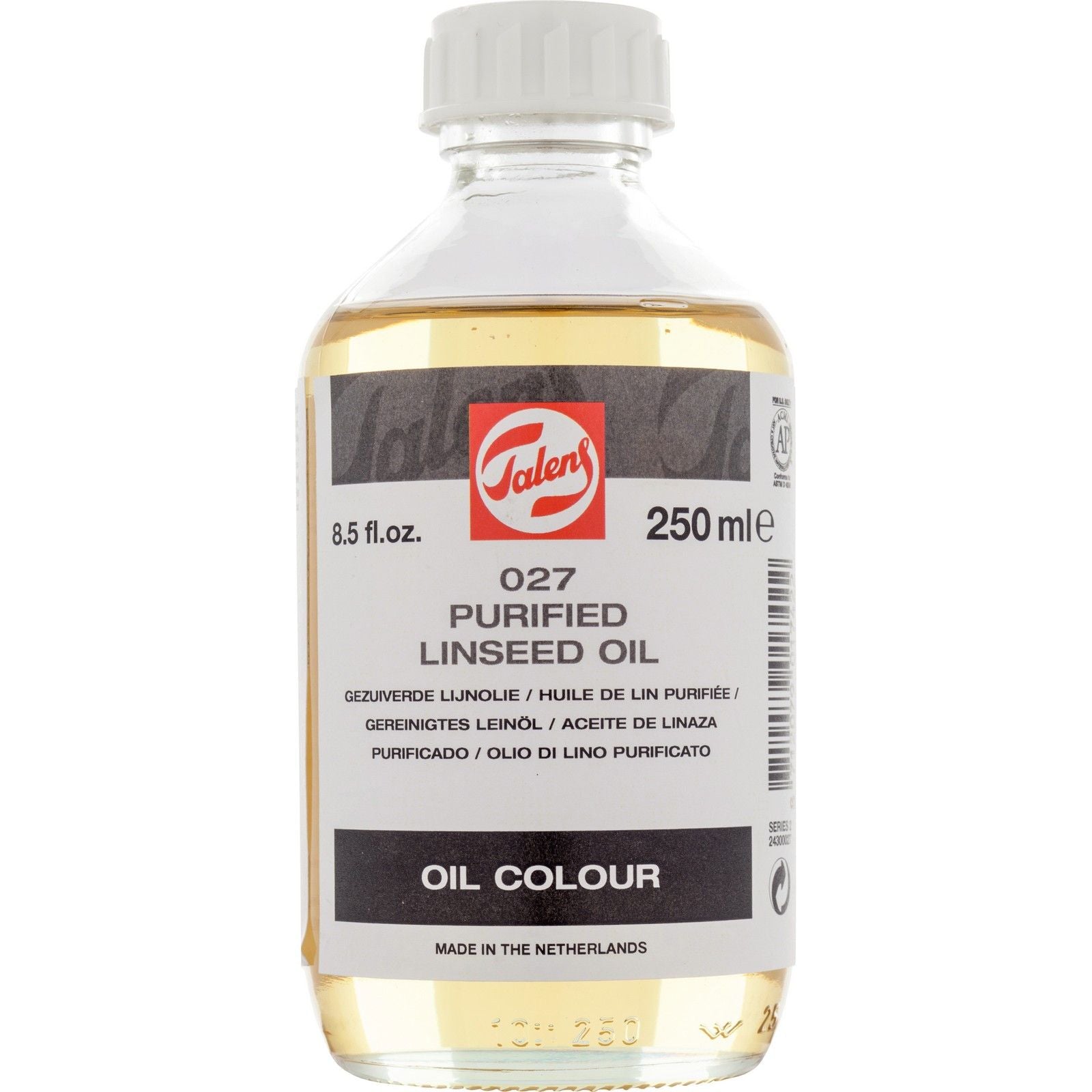 Talens • gereinigtes Leinöl 027, Flasche 250 ml
