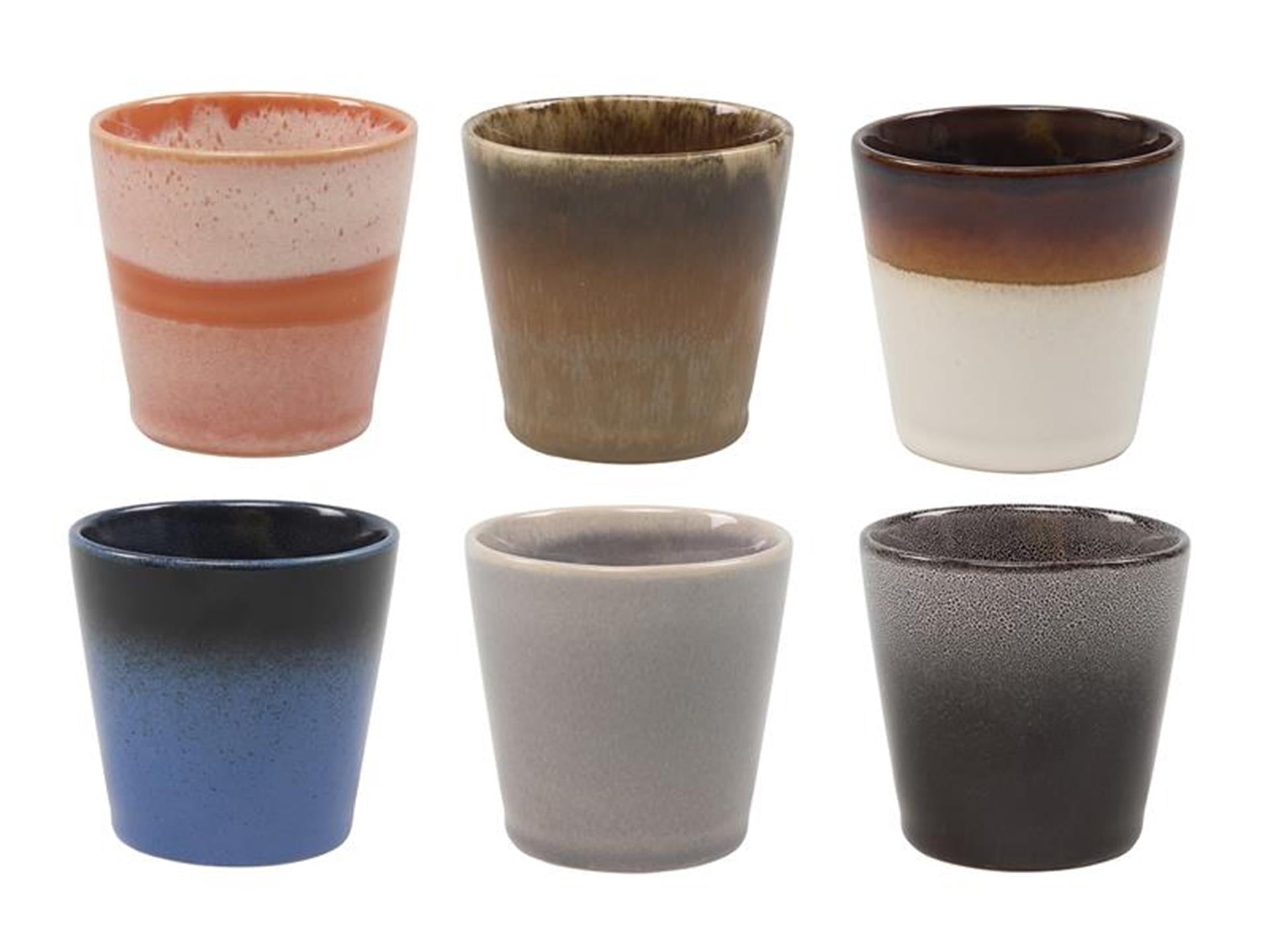 Studio Tavola Kaffeebecher Erde 7,5 cm 200 ml pro 6 Stück