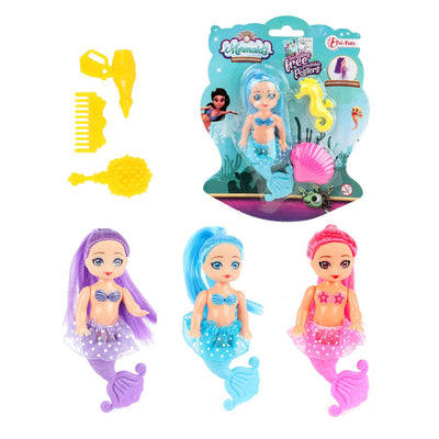 Meerjungfrau Mermaid Pop mit Kämmen, 12 cm