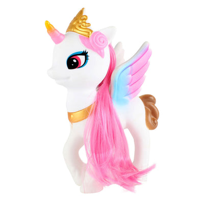Traumpferd Einhorn mit langen Haaren, 13 cm