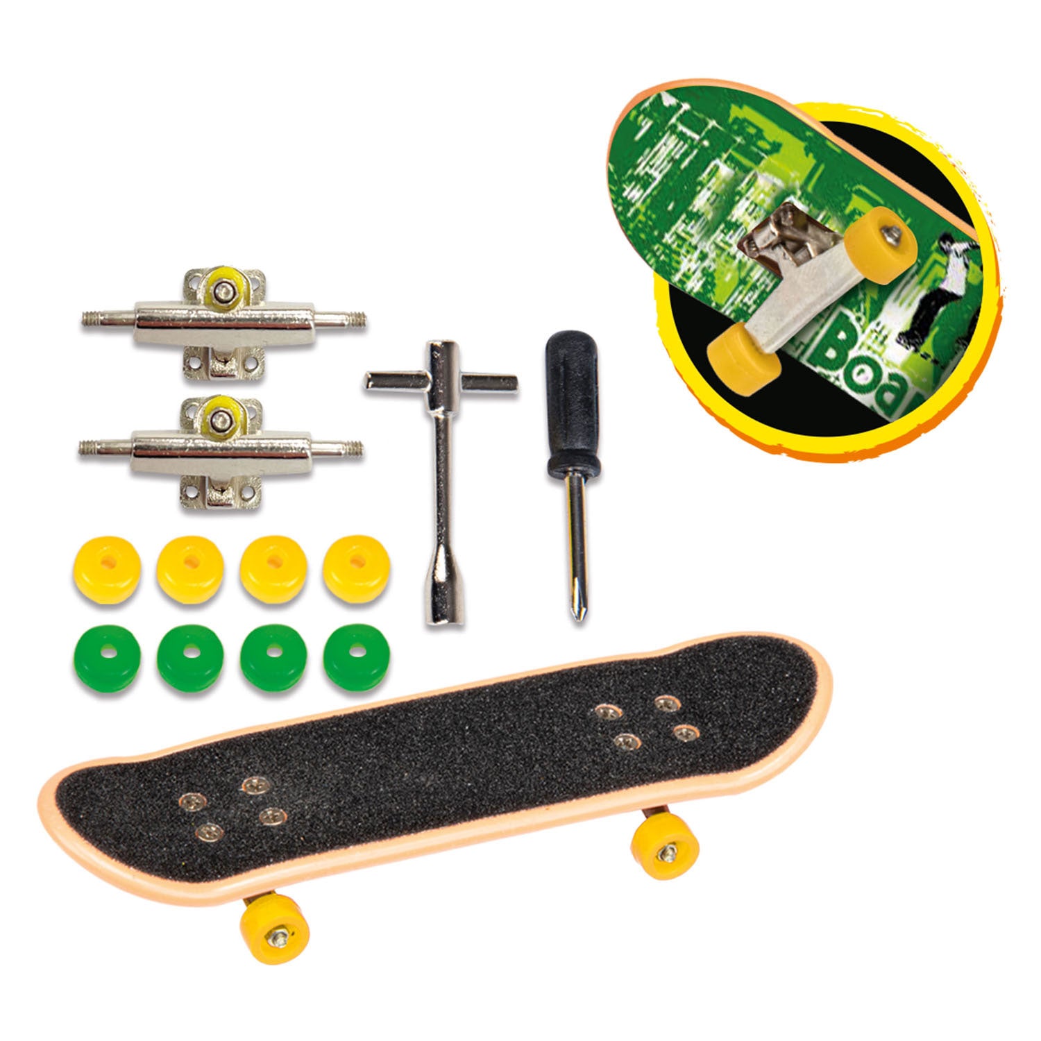 Toi-Toys Skate Finger Skateboard mit zusätzlichen Rädern