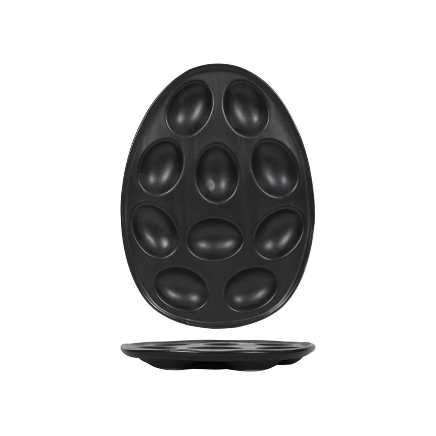 Eierschale schwarz 10 Eier 26x19x2cm