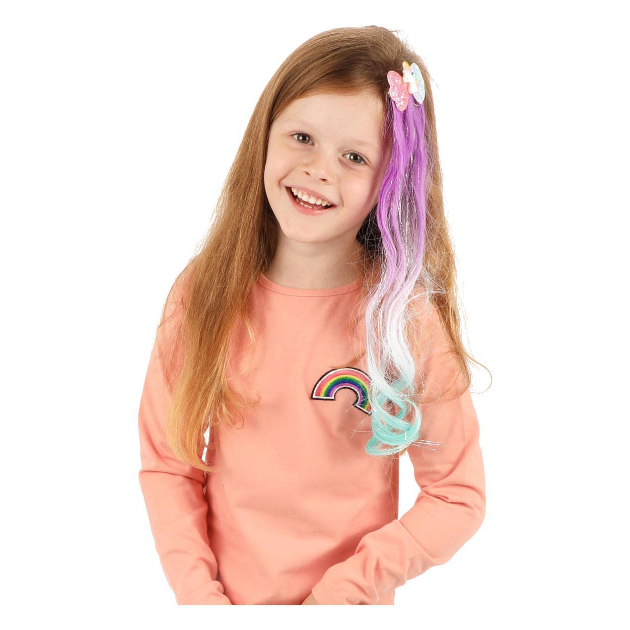 Traumpferd Haarlok mit Glitzer Einhorn