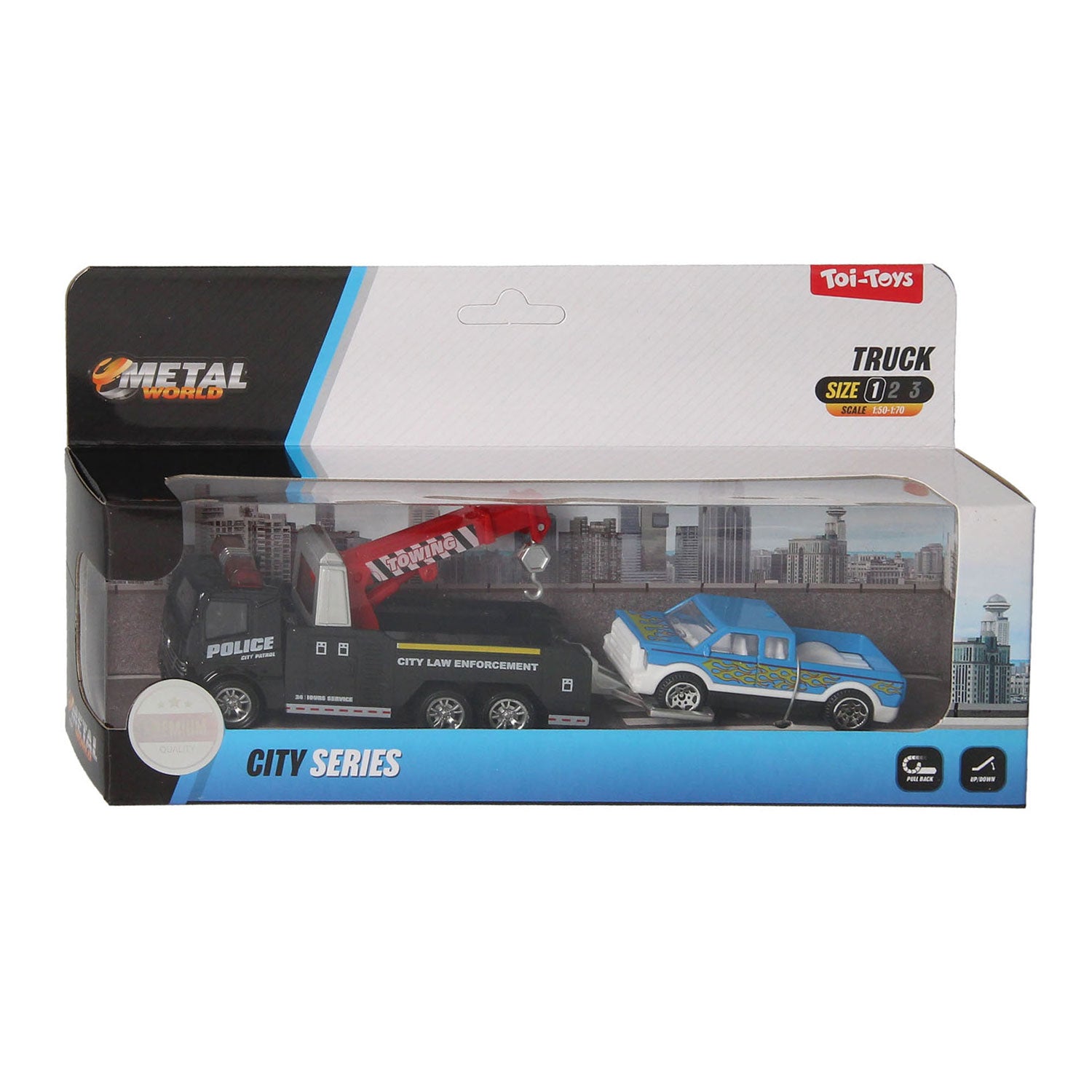 Metall -Reibungs -Schleppwagen mit Auto