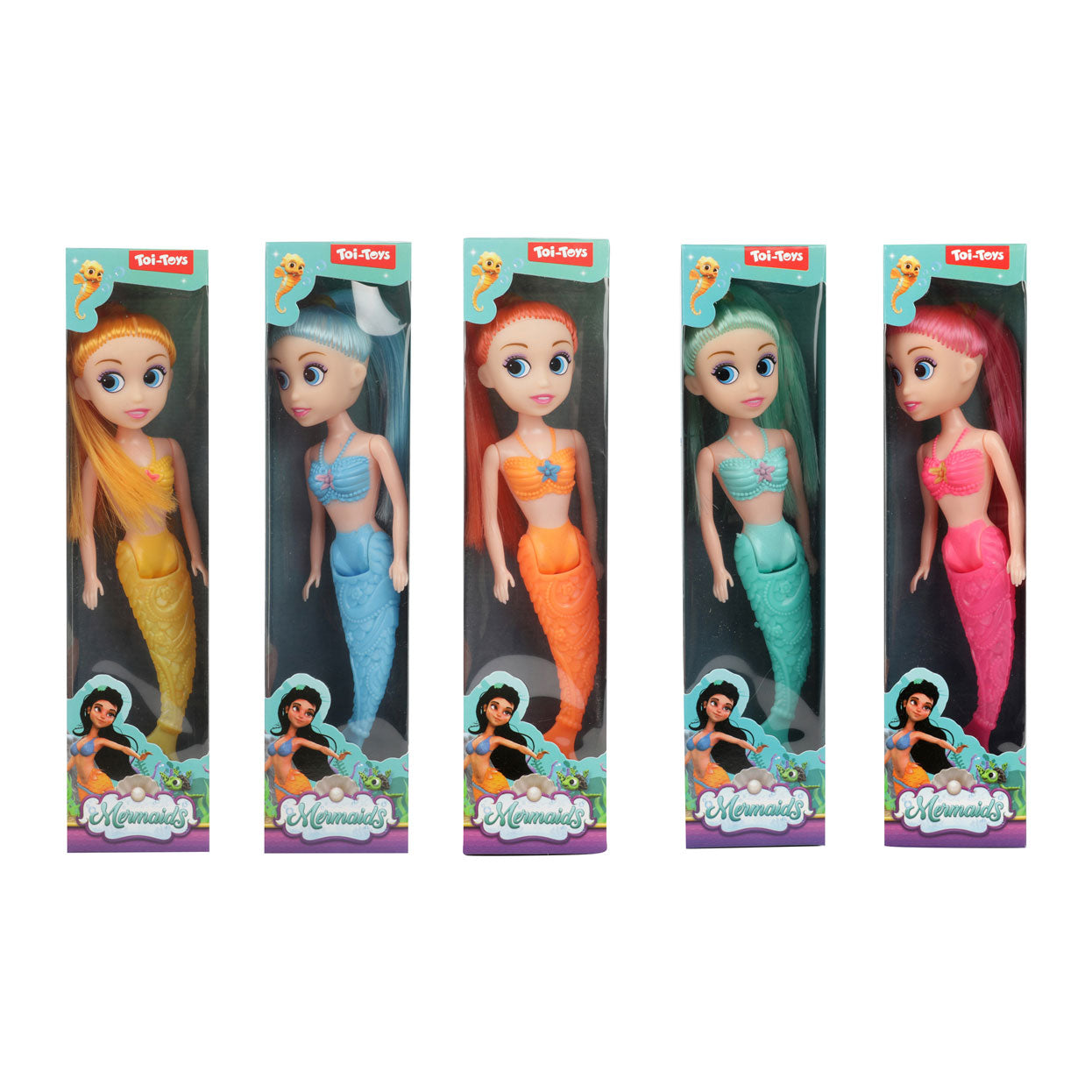 Toi-Toys Meerjungfrau Meerjungfrau Pop mit biegbarem Schwanz, 18 cm