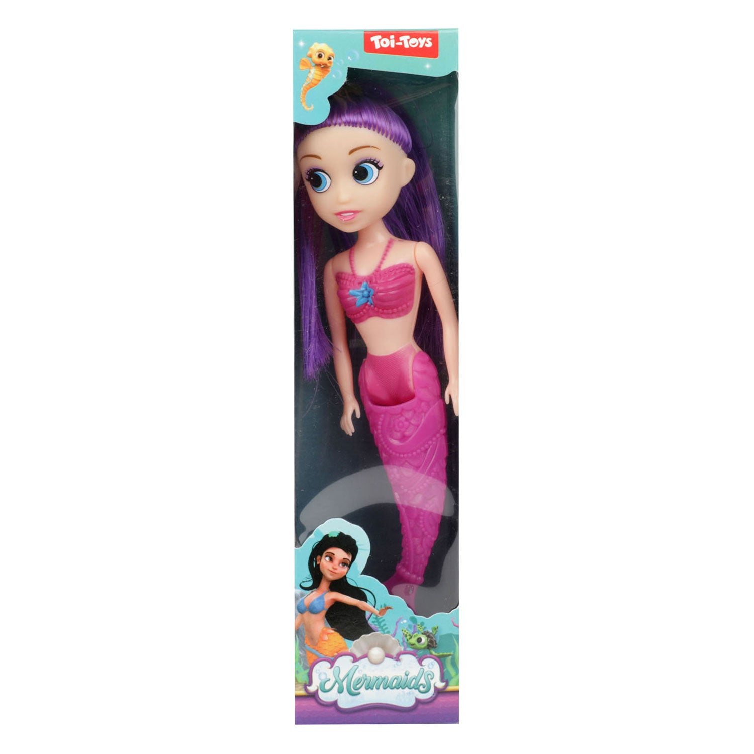 Toi-Toys Meerjungfrau Meerjungfrau Pop mit biegbarem Schwanz, 18 cm