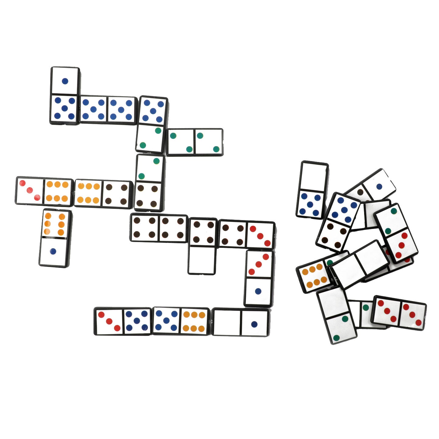 Toi-Toys Domino-Spiel auf Nummer oder Farbe