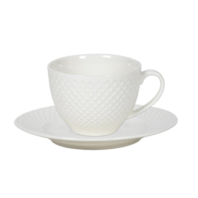 Tassen- und Untertassen-Set, Diamant, 220 ml, 6er-Box
