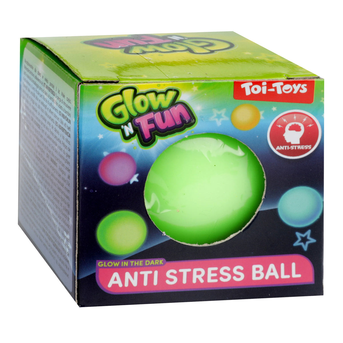Toi-Toys glühen und lustige Anti-Stress-Ball leuchten im Dunkeln