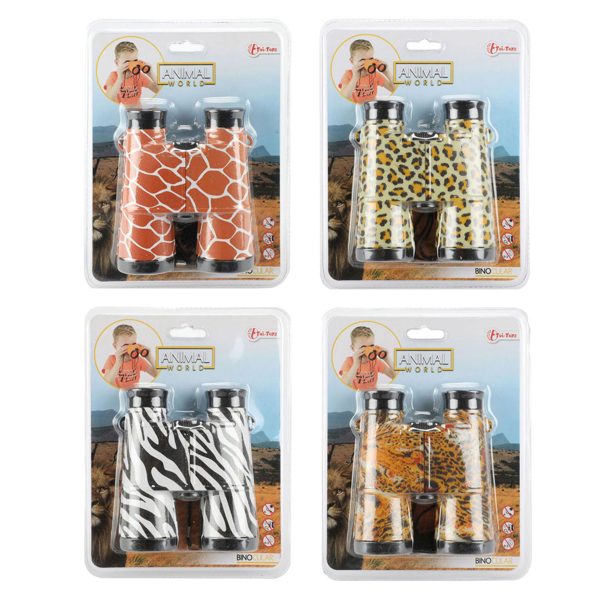 TOI-TOYS Animal World Fernglas mit Tierdruck