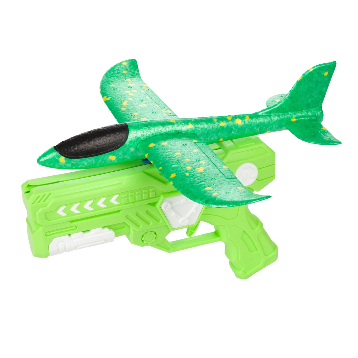 TOI-TOYS Air Foam-Ebene mit Abschirmpistole, 24 cm