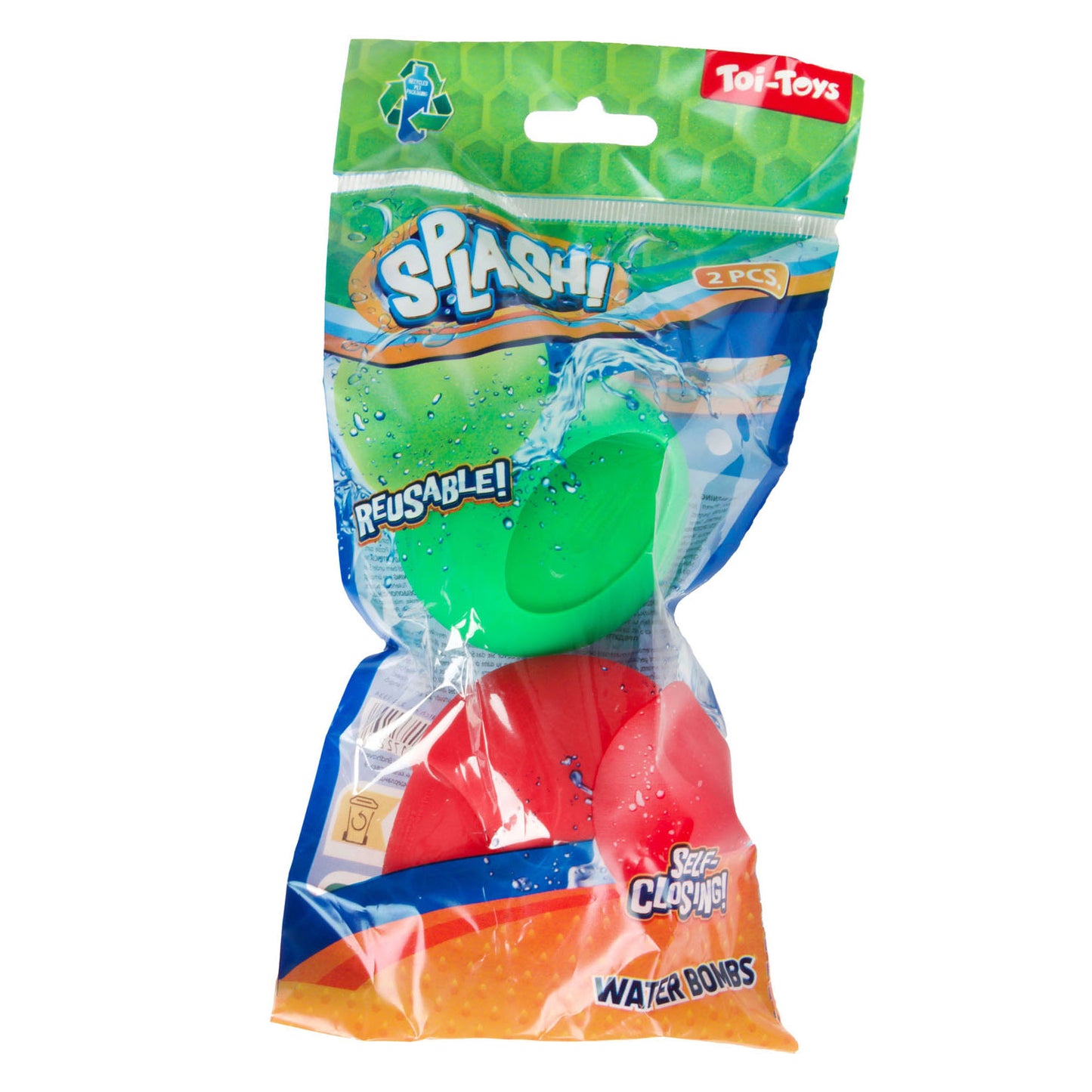 Splash -Wasserballon wiederverwendbares Selbst -Secure, 2st.