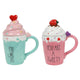 Becher mit Schlagsahne mit Deckel und Text, 430 ml