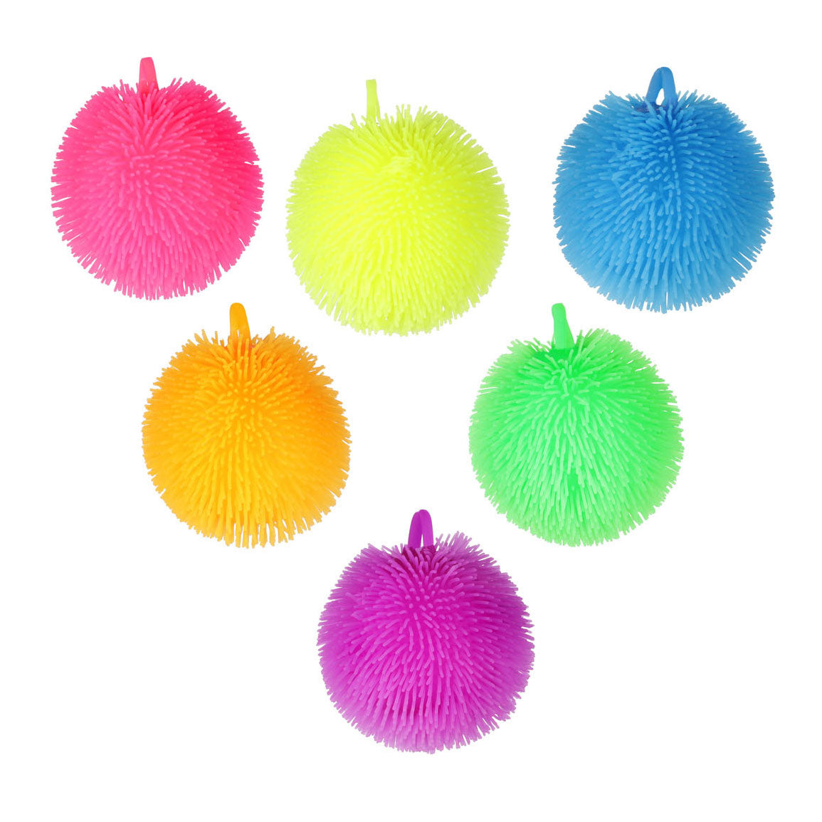 Toi-Toys Pufferz drückten Pufferball Neon, 8 cm