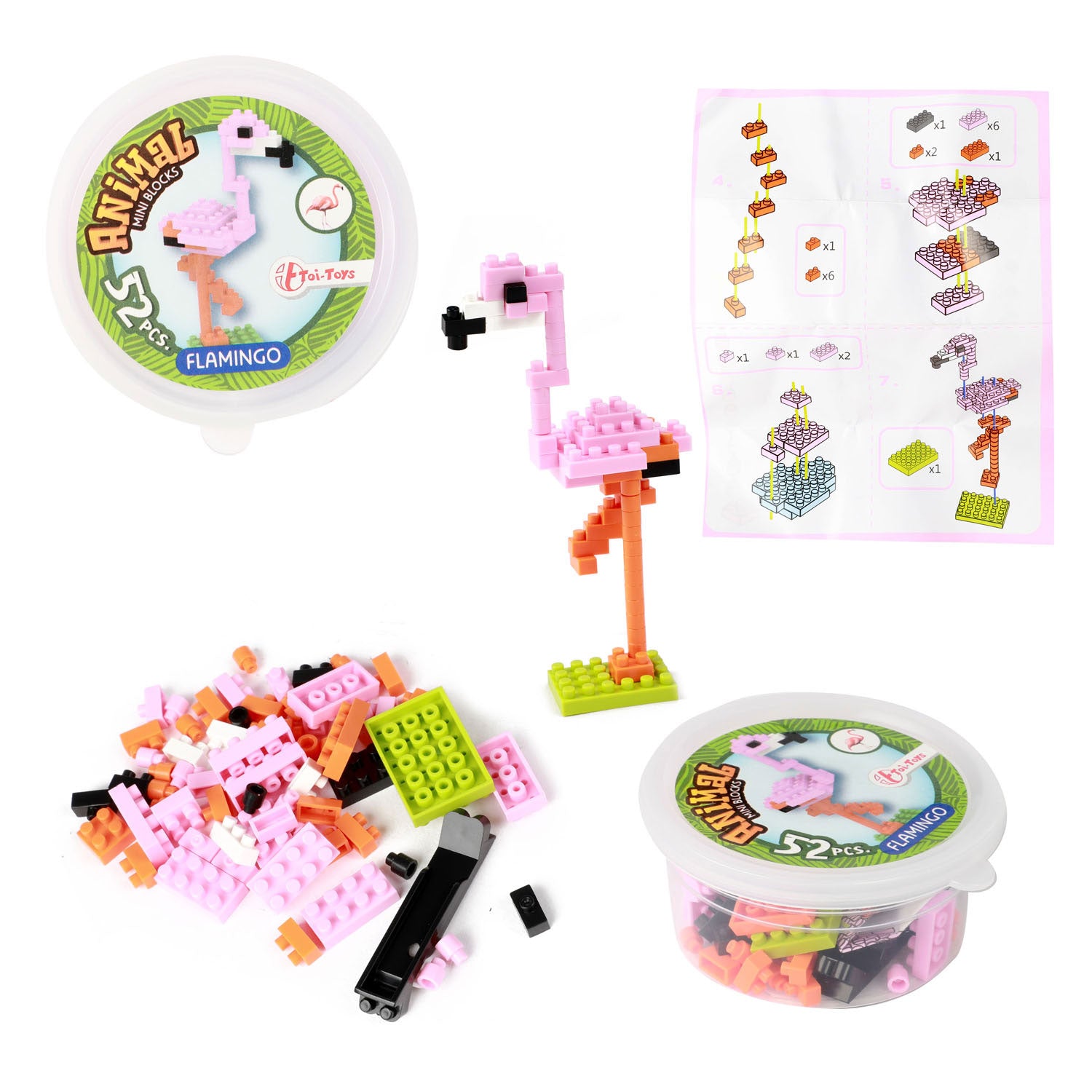 Toi-toys Bauklötze Mini-Tier im Glas