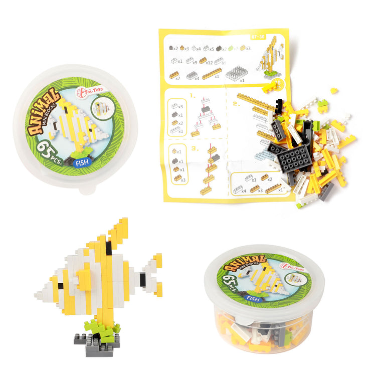 Toi-toys Bauklötze Mini-Tier im Glas