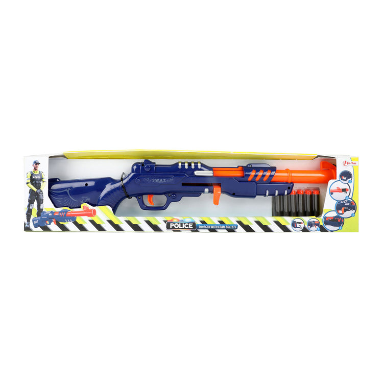 Toi-Toys Polizeigewehr blau mit 6 Foamijlen
