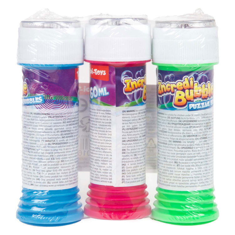 Toi-toys Incredibubble Seifenblasenbläser mit Geduldspiel, 3-tlg.
