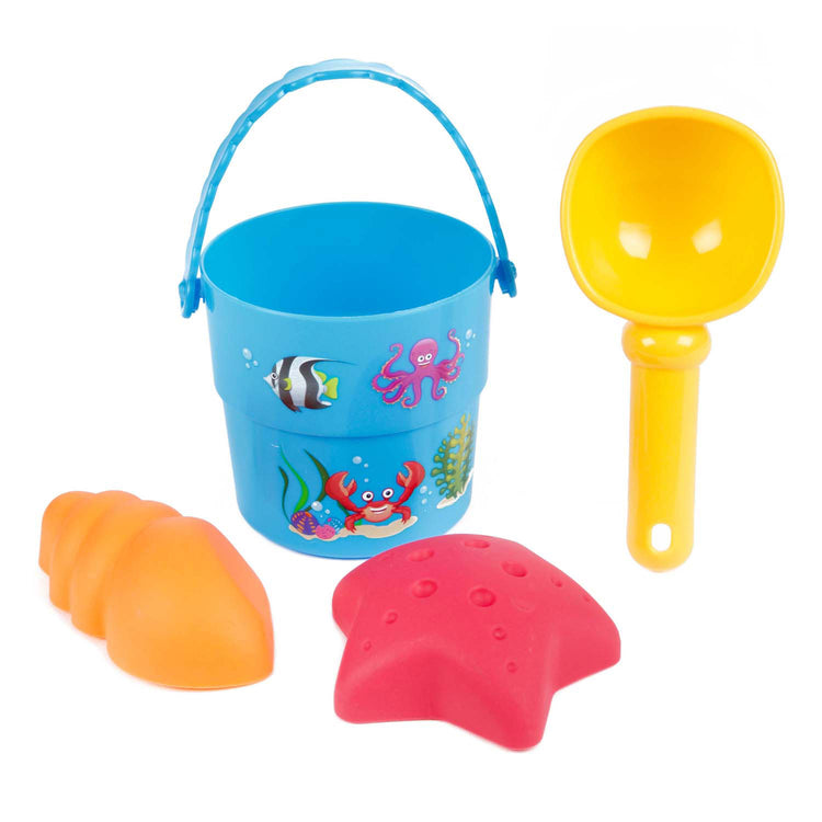 Toi-Toys out Mini Beach Set Emmer Scoop und Formen, 4dlg.