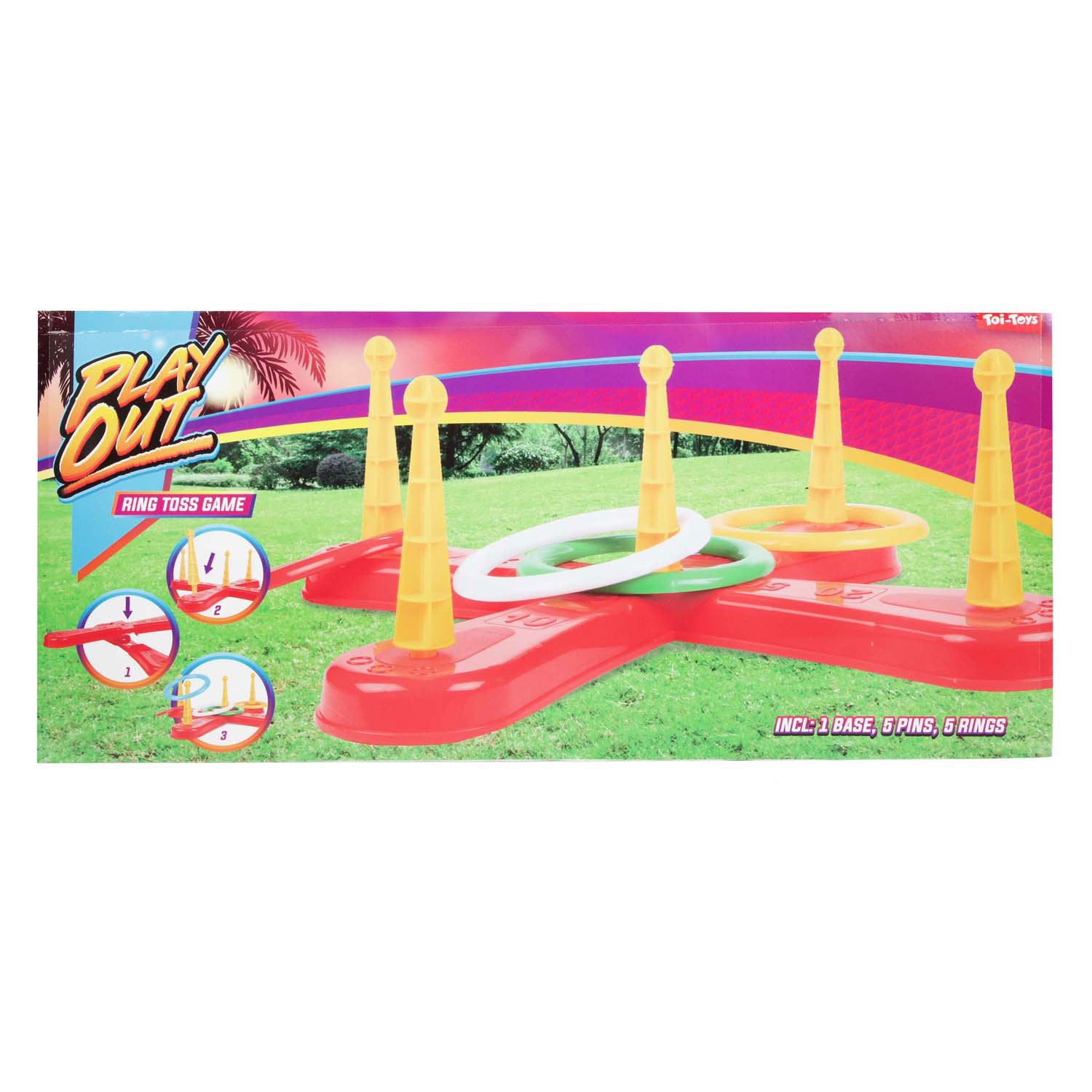 Toi-Toys spielen Ringorwerppel hell mit 5 Ringen