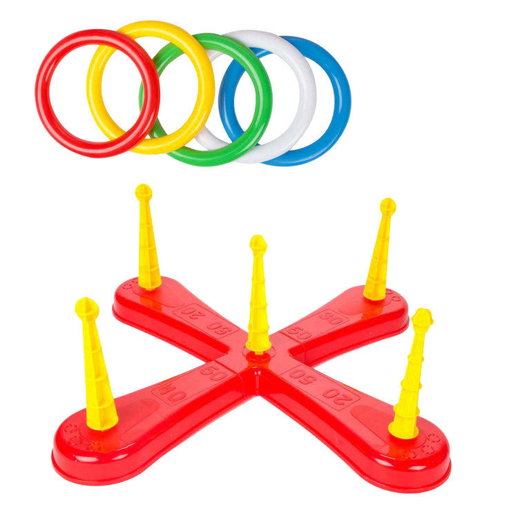 Toi-Toys spielen Ringorwerppel hell mit 5 Ringen
