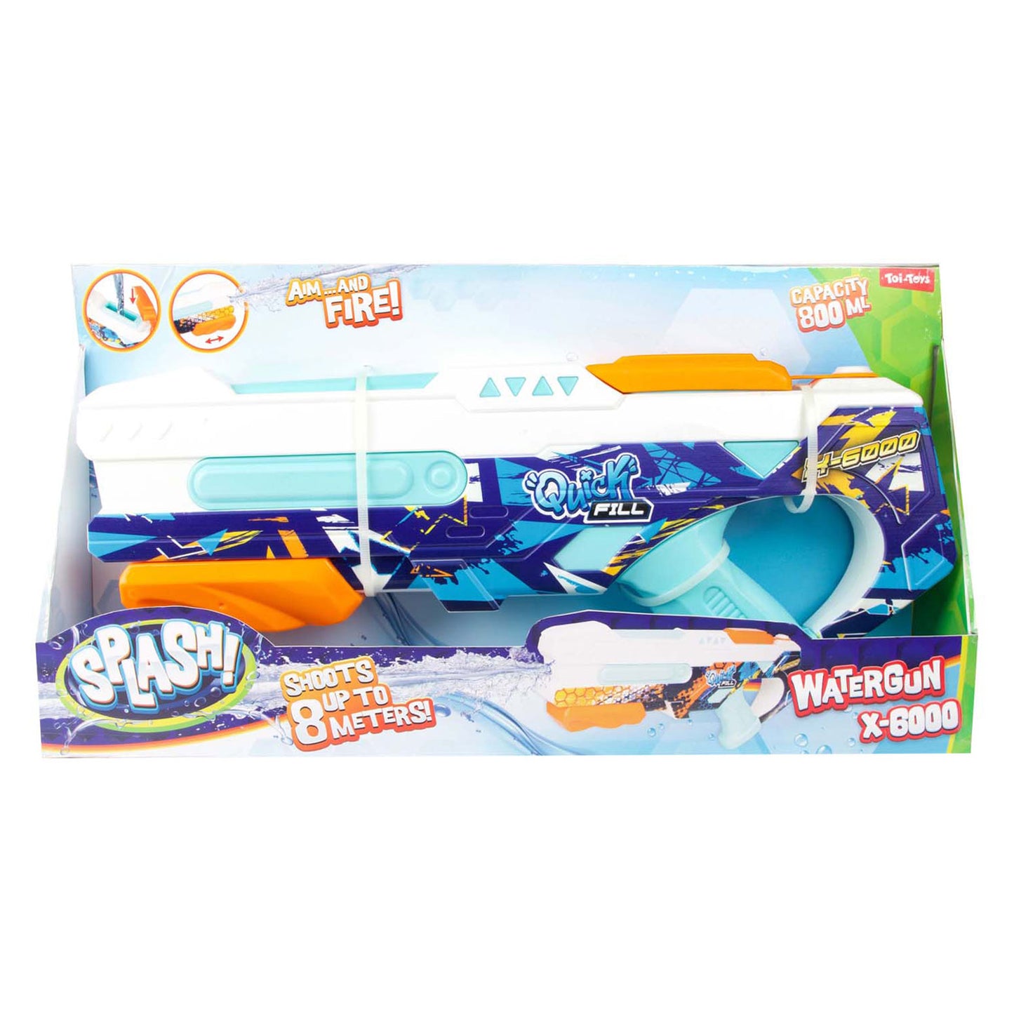 TOI-TOYS Spritzwasserpistole schnell füllen x6000