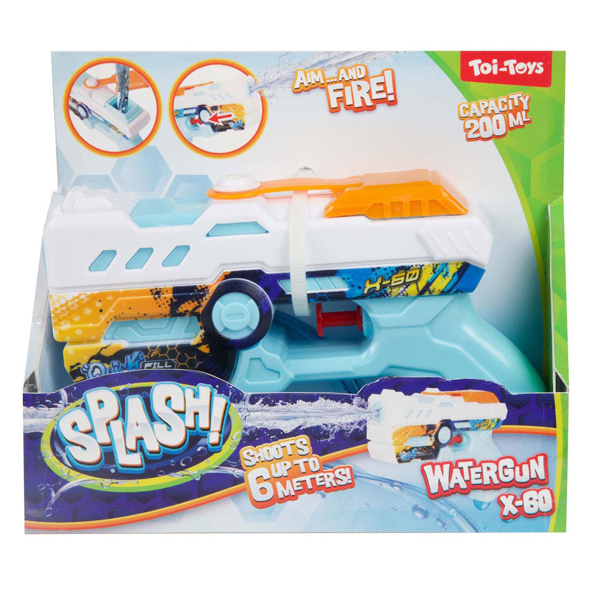 TOI-TOYS Spritzwasserpistole schnell füllen x60