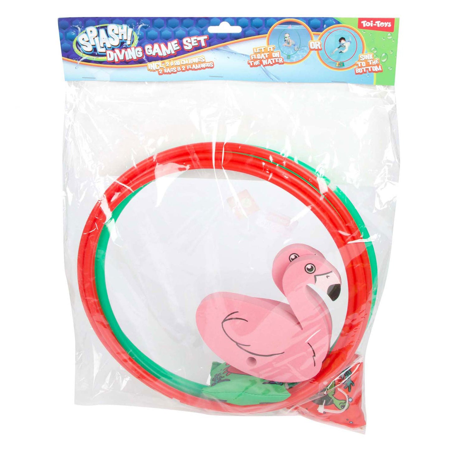Splash Flamingo Tauchring 80 cm, 2 Set von 2