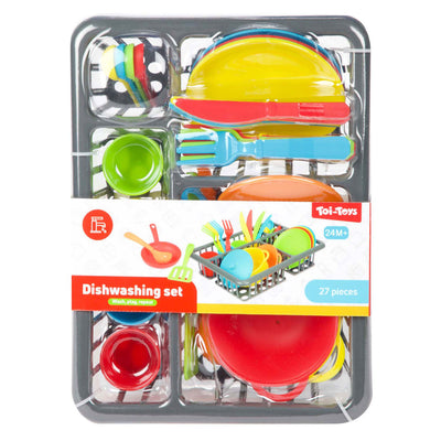 Toi-Toys Home Food Spleum-Rack mit Besteck und Pfannen, 27dlg.