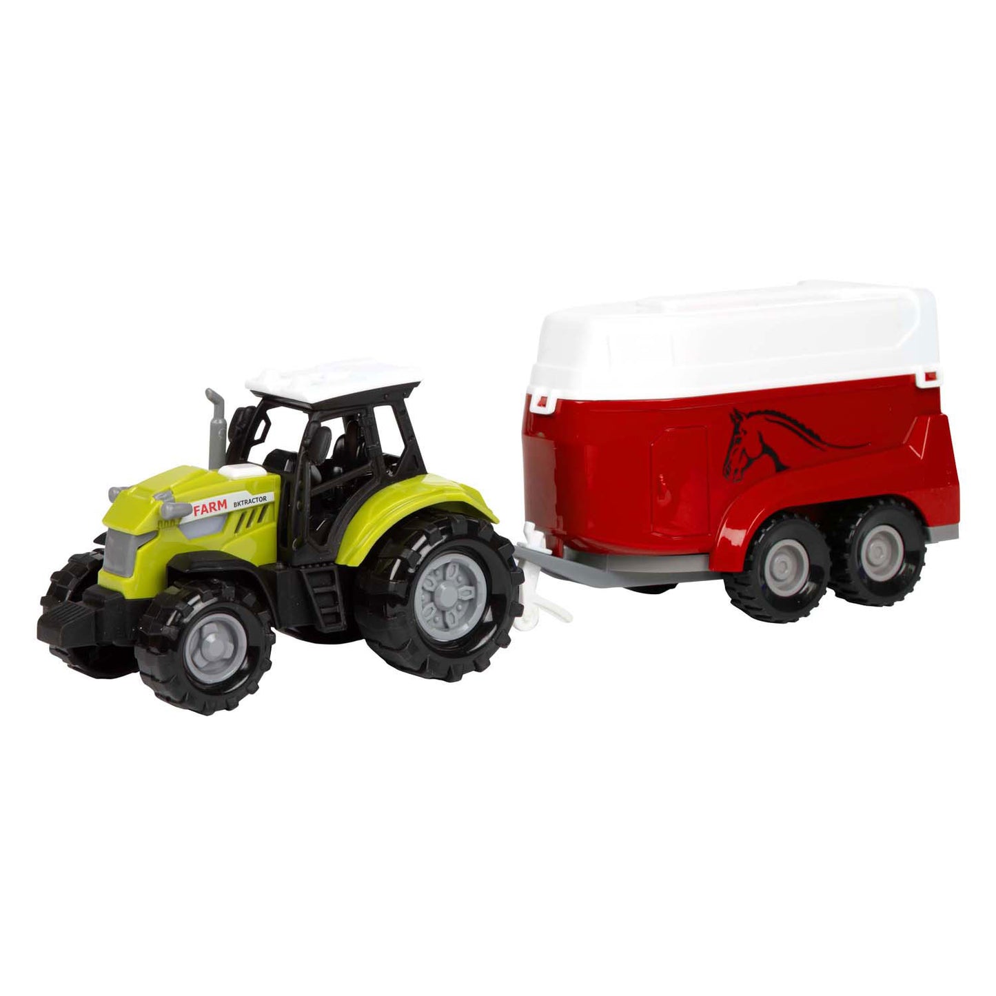 Toi-Toys Ackers Ville Traktor und Anhänger mit Licht und Klang, 10 cm