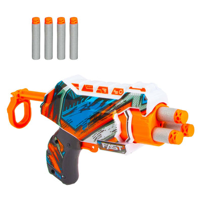 Toi-toys Foam Strikex Schießpistole Nano Blaster mit 4 Schaumstoffpfeilen