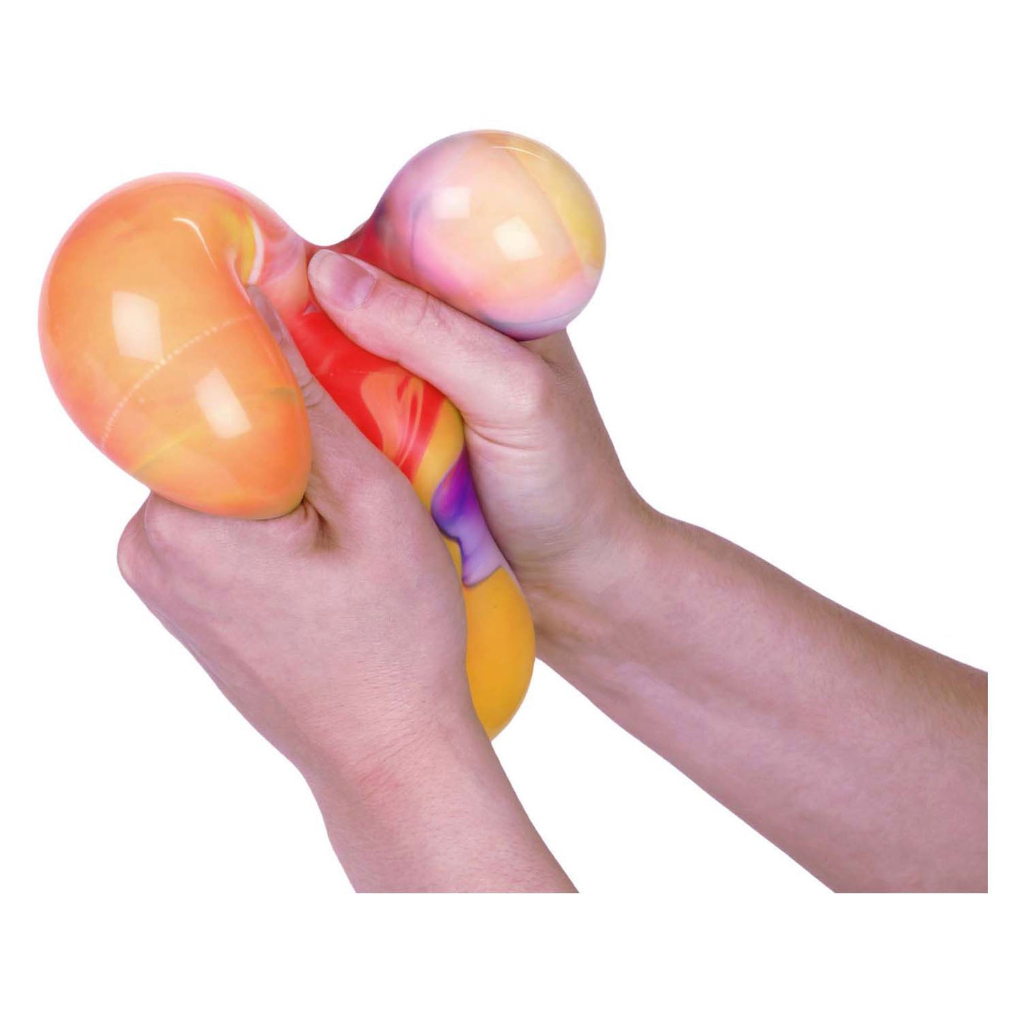 Toi-Toys Fun Squeeze Ball Neon Marmor mit Schaum, 12 cm