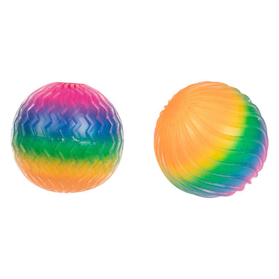 Toi-toys lustige textuurknijmbal regenboog bänderschaum, 7 cm